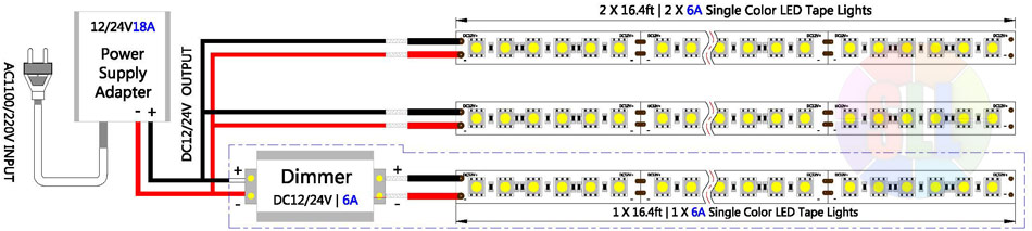 white led strip light wiring diagram